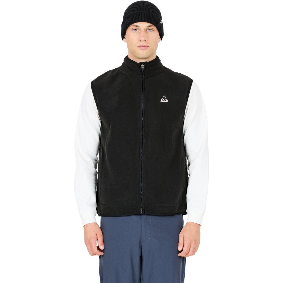 SOS Draco Fleece Vest Herre Black