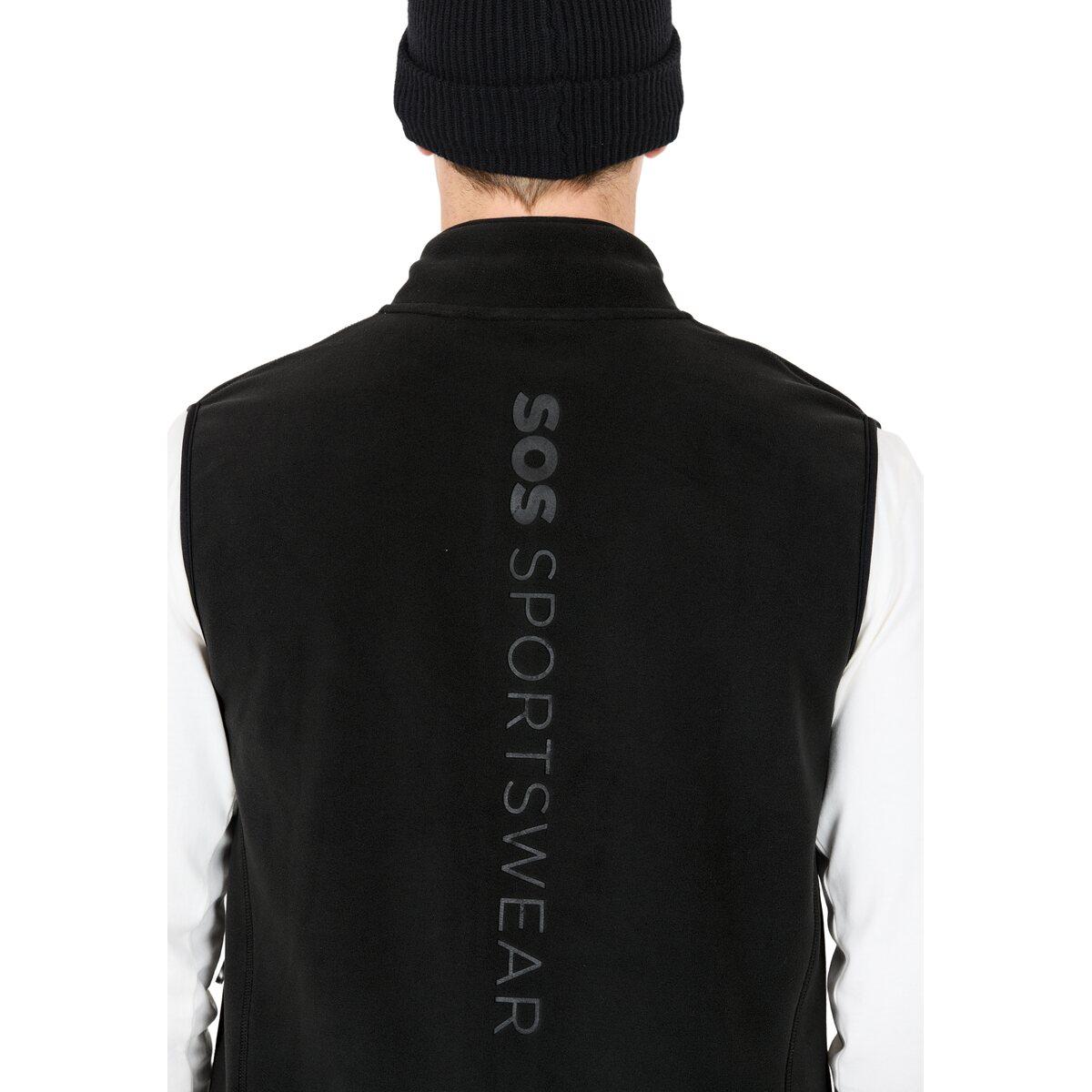 SOS Draco Fleece Vest Herre Black