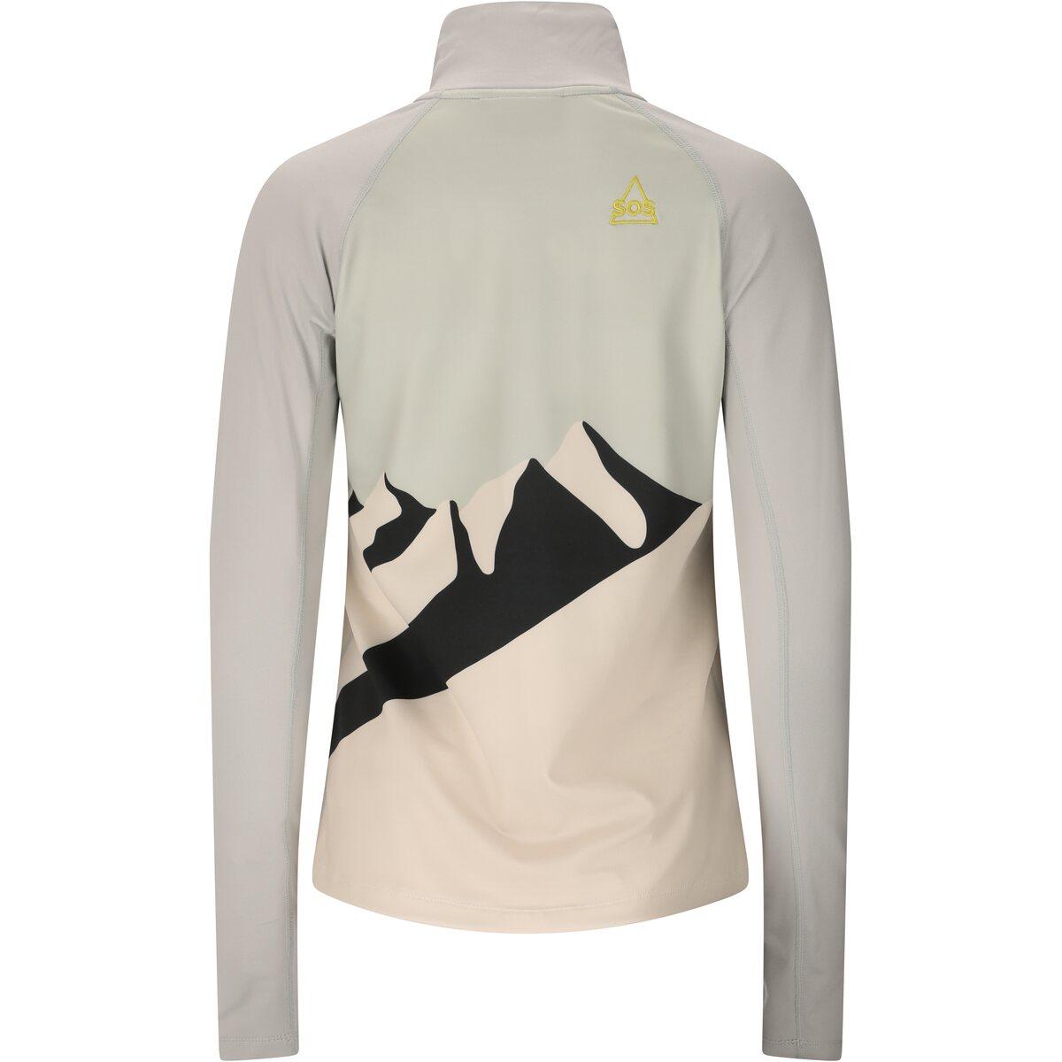 SOS Stratos Printed Half Zip Superundertøy Trøye Dame Harbor Mist