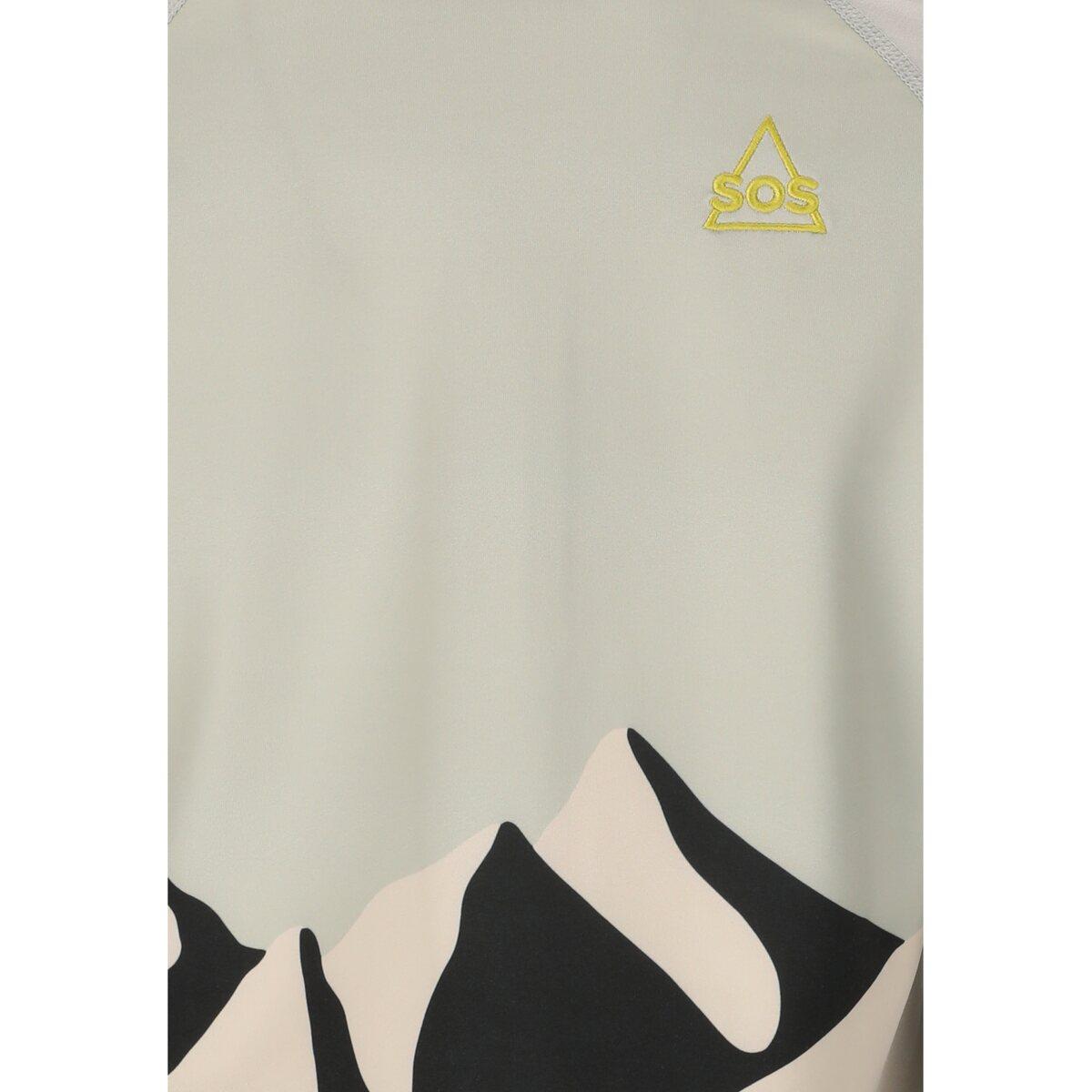 SOS Stratos Printed Half Zip Superundertøy Trøye Dame Harbor Mist