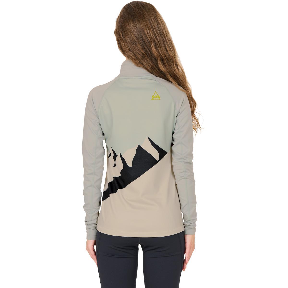 SOS Stratos Printed Half Zip Superundertøy Trøye Dame Harbor Mist