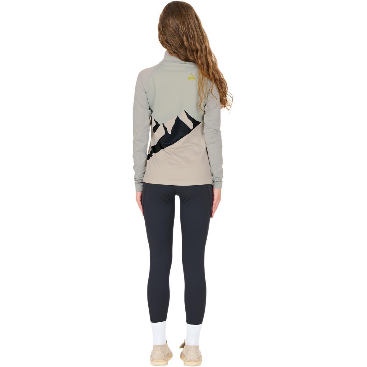SOS Stratos Printed Half Zip Superundertøy Trøye Dame Harbor Mist