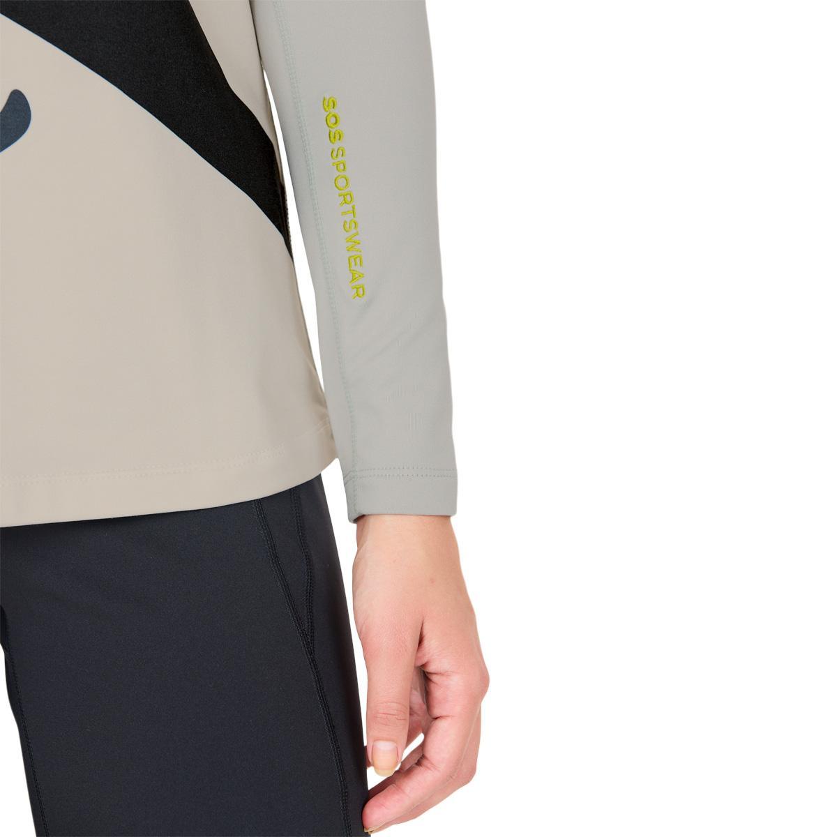 SOS Stratos Printed Half Zip Superundertøy Trøye Dame Harbor Mist