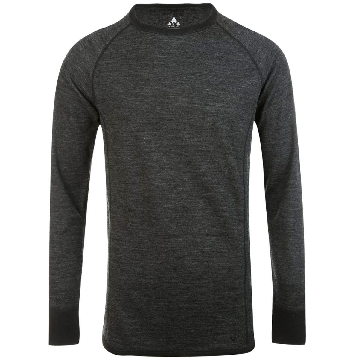 Whistler Bradley Merinould Skiundertrøje Herre Dark Grey Melange