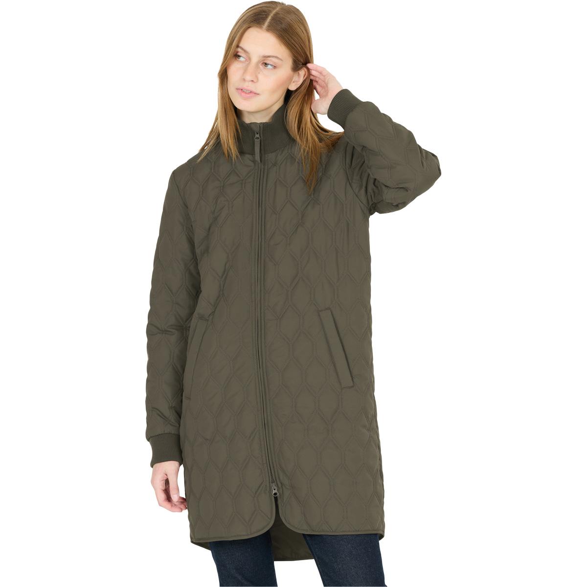 Whistler Nellye Long Quiltet Jakke Dame Black Ink