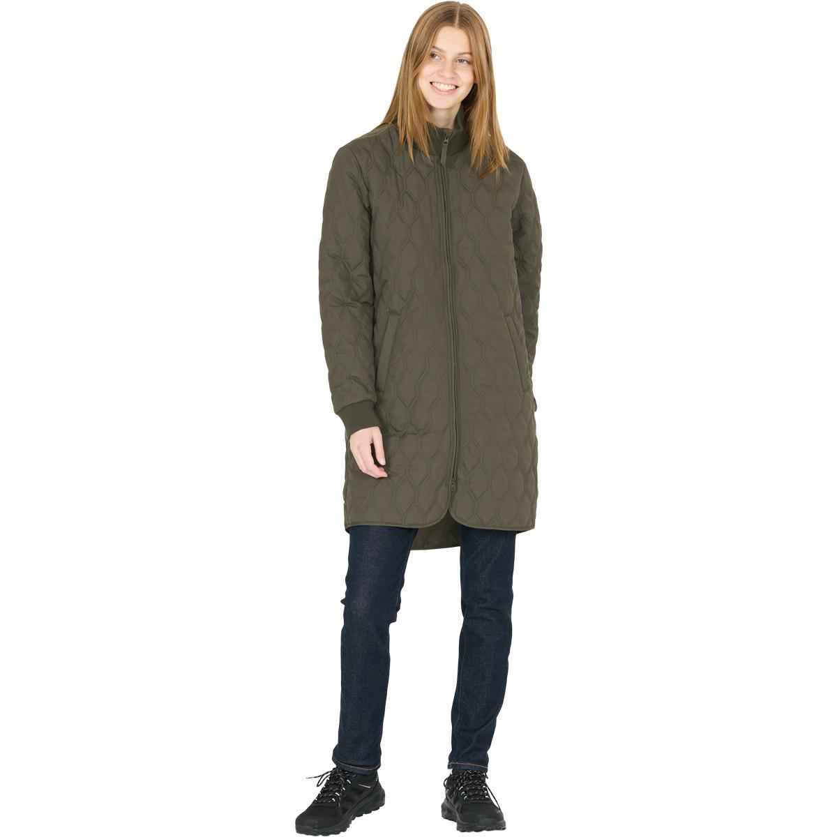 Whistler Nellye Long Quiltet Jakke Dame Black Ink
