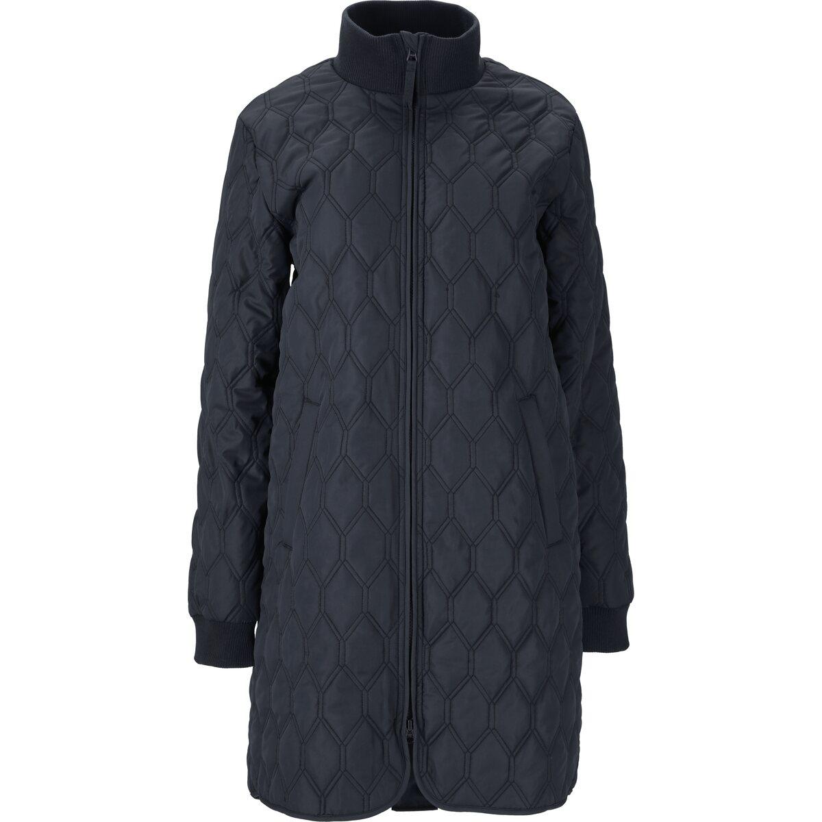 Whistler Nellye Long Quiltet Jakke Dame Navy