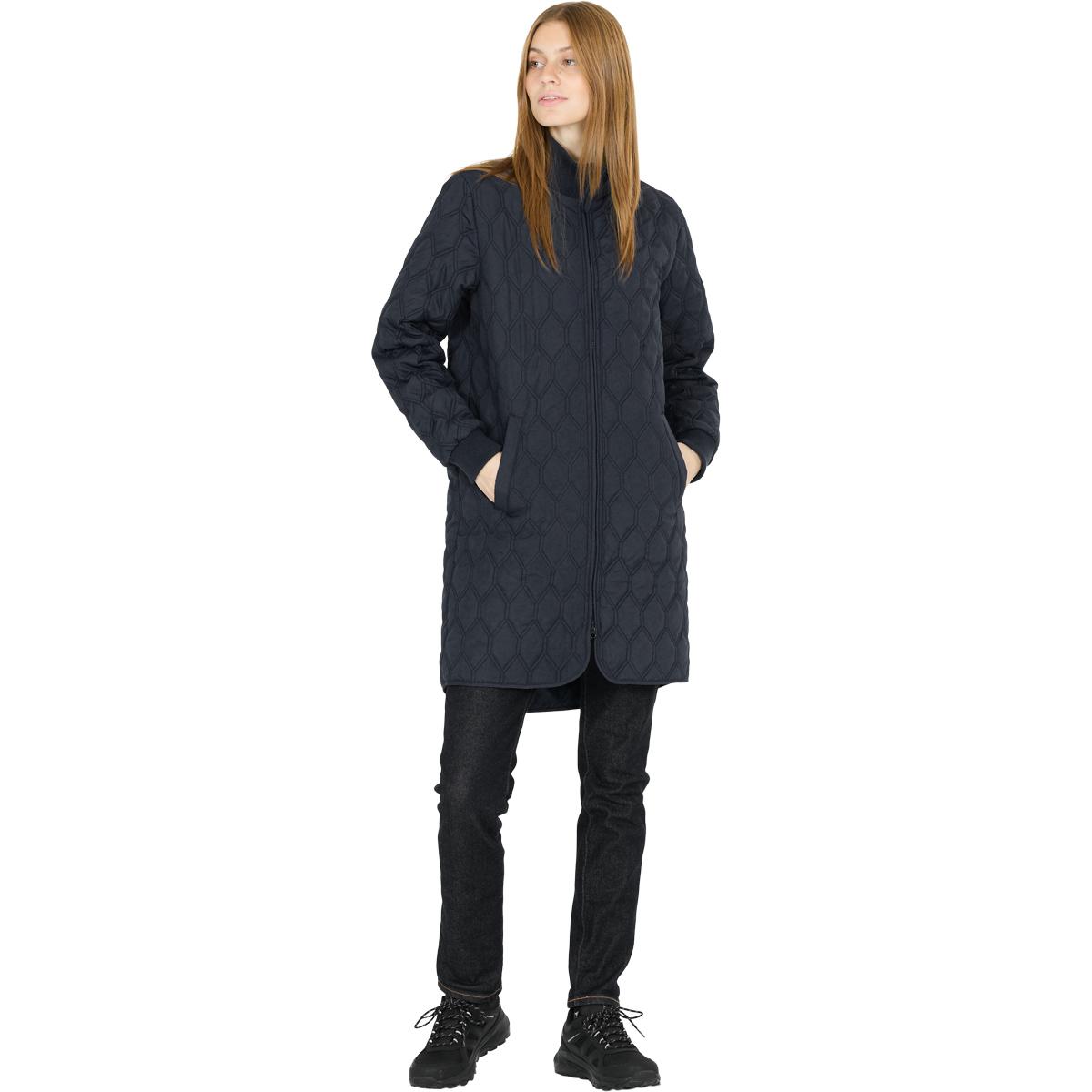 Whistler Nellye Long Quiltet Jakke Dame Navy
