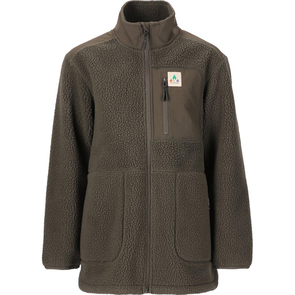 Whistler Felis Long Teddy Fleecetrøye Barn Black Ink