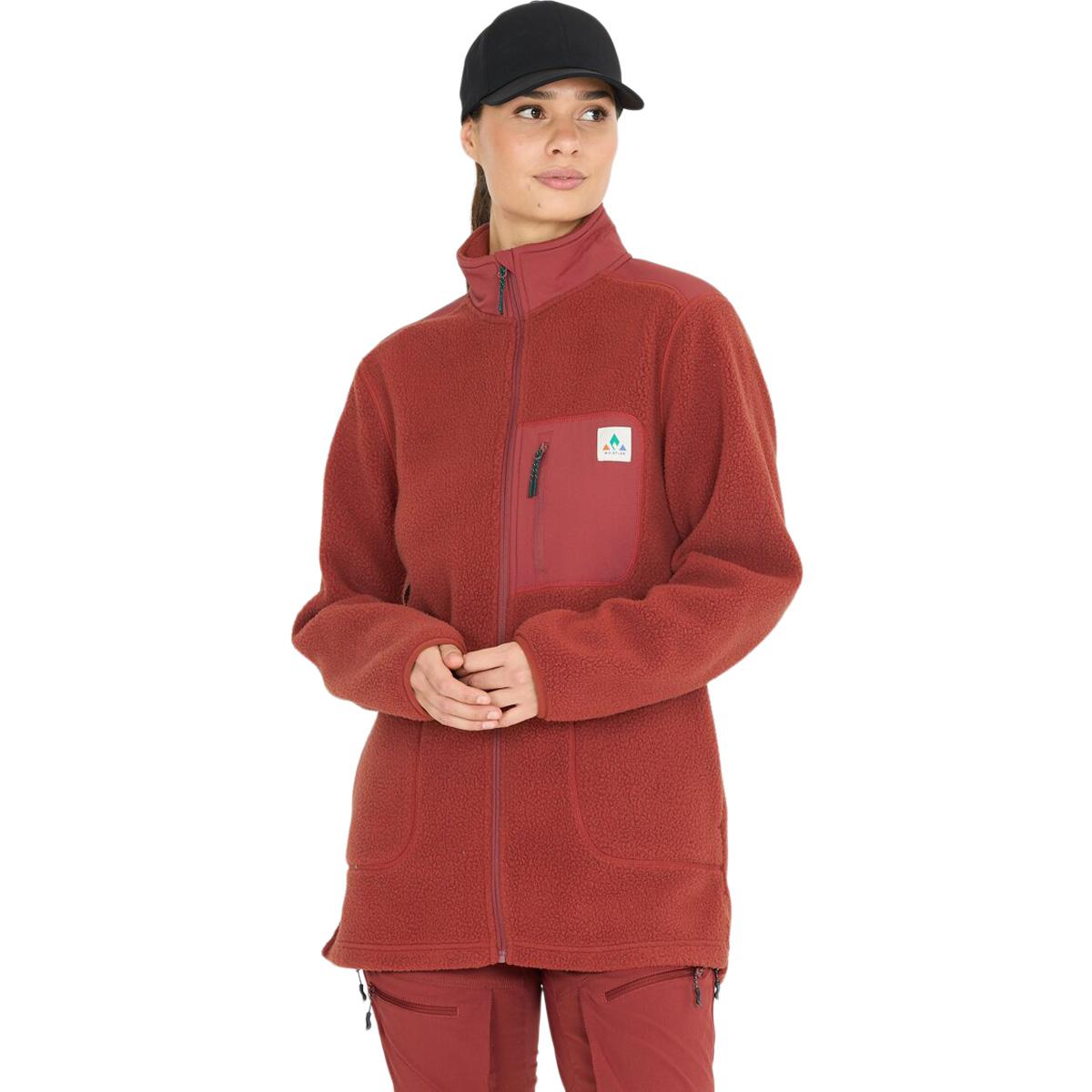 Whistler Felis Long Teddy Fleecetrøje Dame Madder Brown