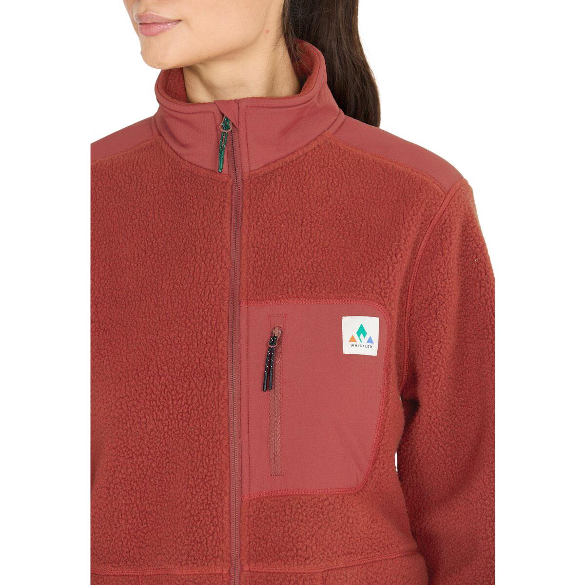 Whistler Felis Long Teddy Fleecetrøje Dame Madder Brown