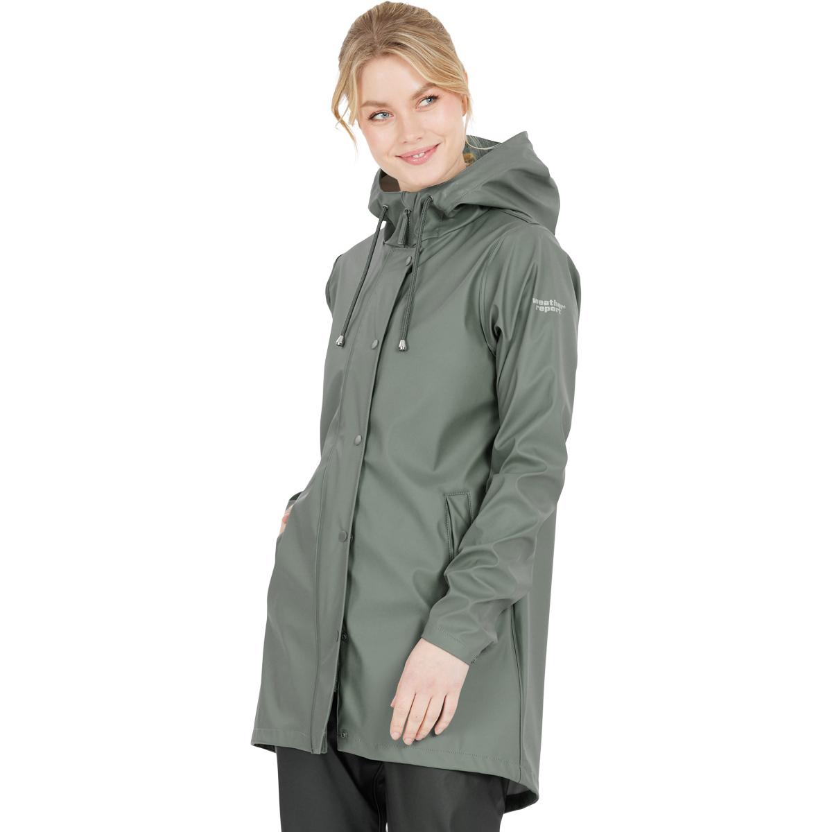 Weather Report Petra PU Regnjakke Dame Balsam Green