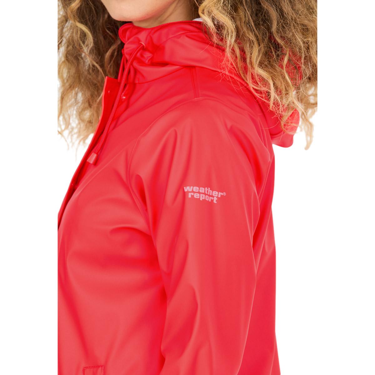 Weather Report Petra PU Regnjakke Dame Poppy Red