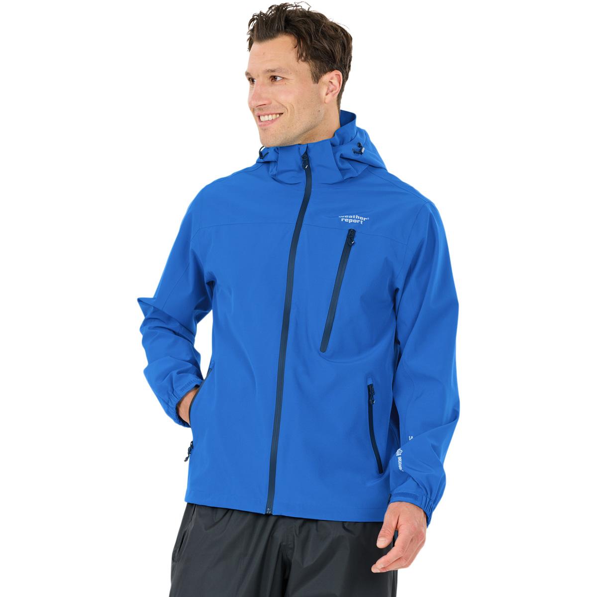 Weather Report Delton Regnjakke Herre Classic Blue