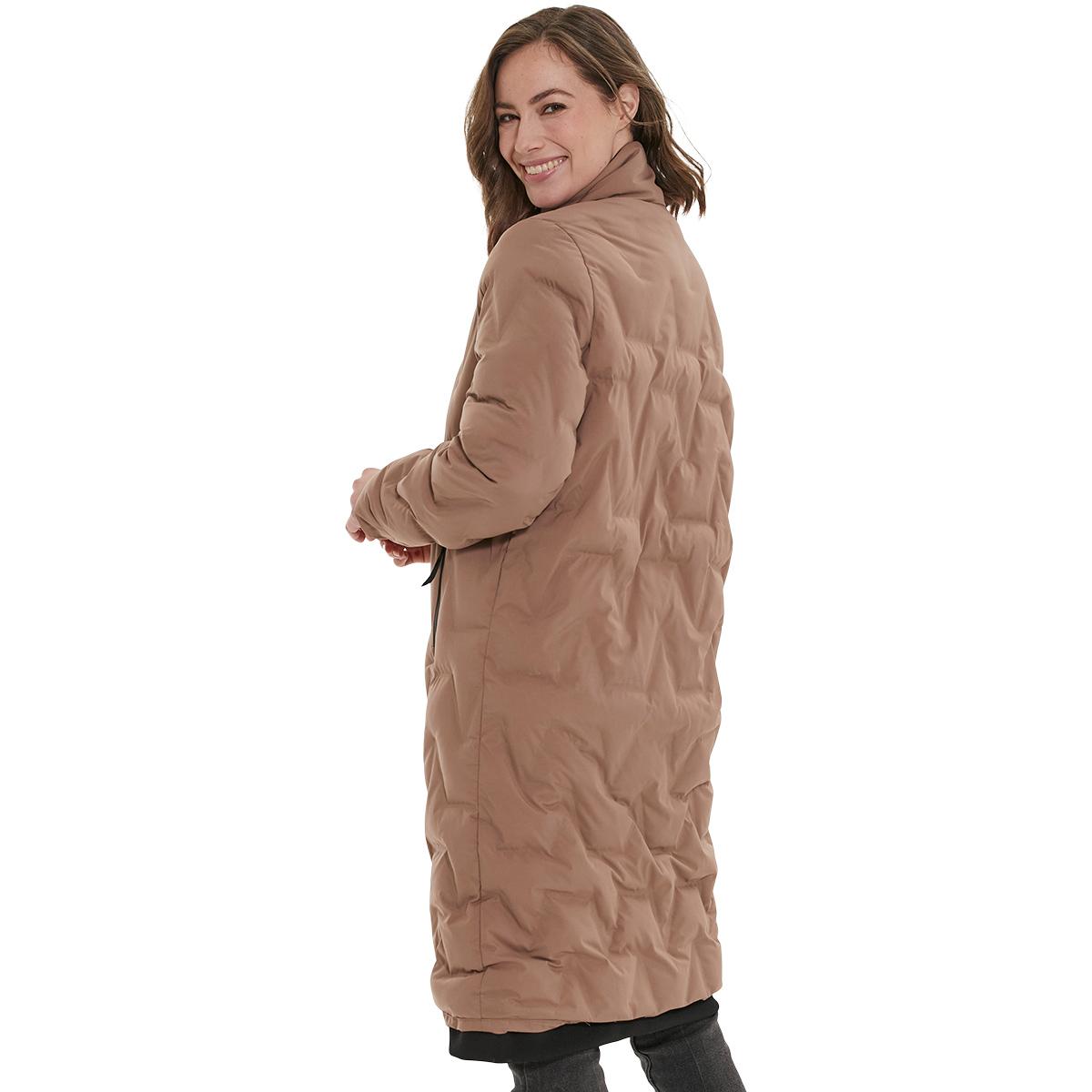Weather Report Foster Long Puffer Vinterjakke Dame Pine Bark