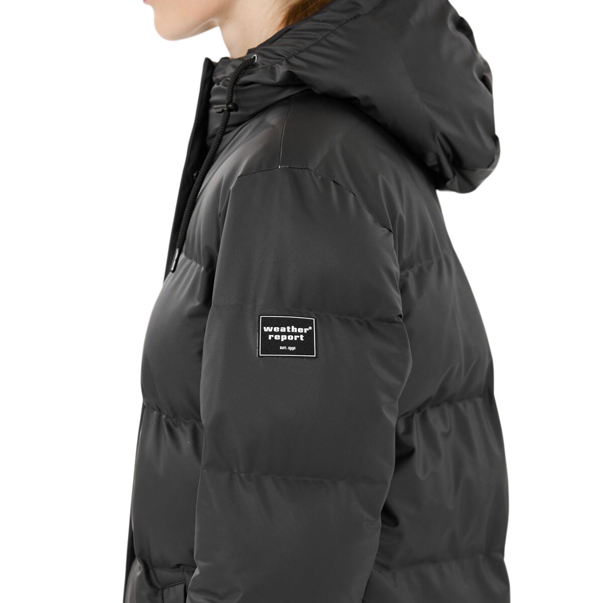Weather Report Audrey PU Puffer Parka Vinterjakke Dame Black