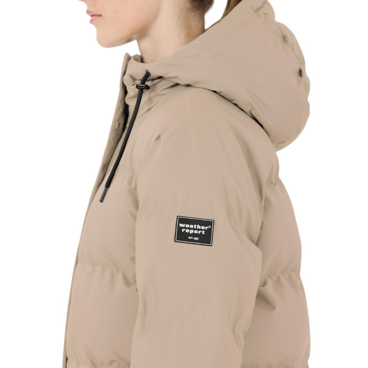 Weather Report Audrey PU Puffer Parka Vinterjakke Dame Moon Rock
