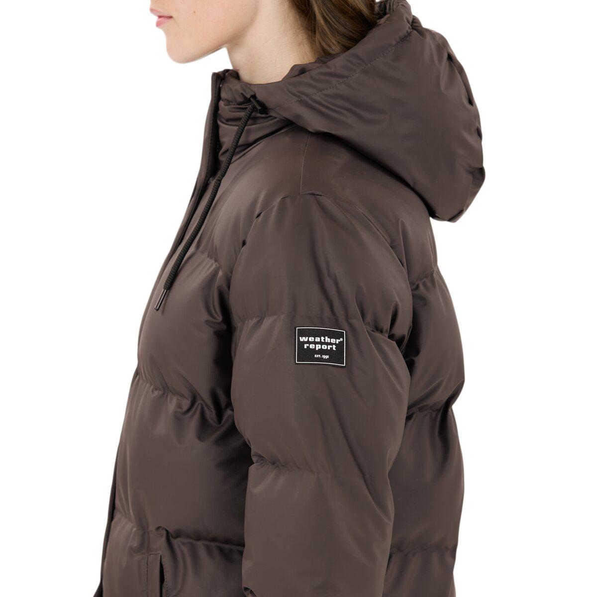 Weather Report Audrey PU Puffer Parka Vinterjakke Dame Espresso