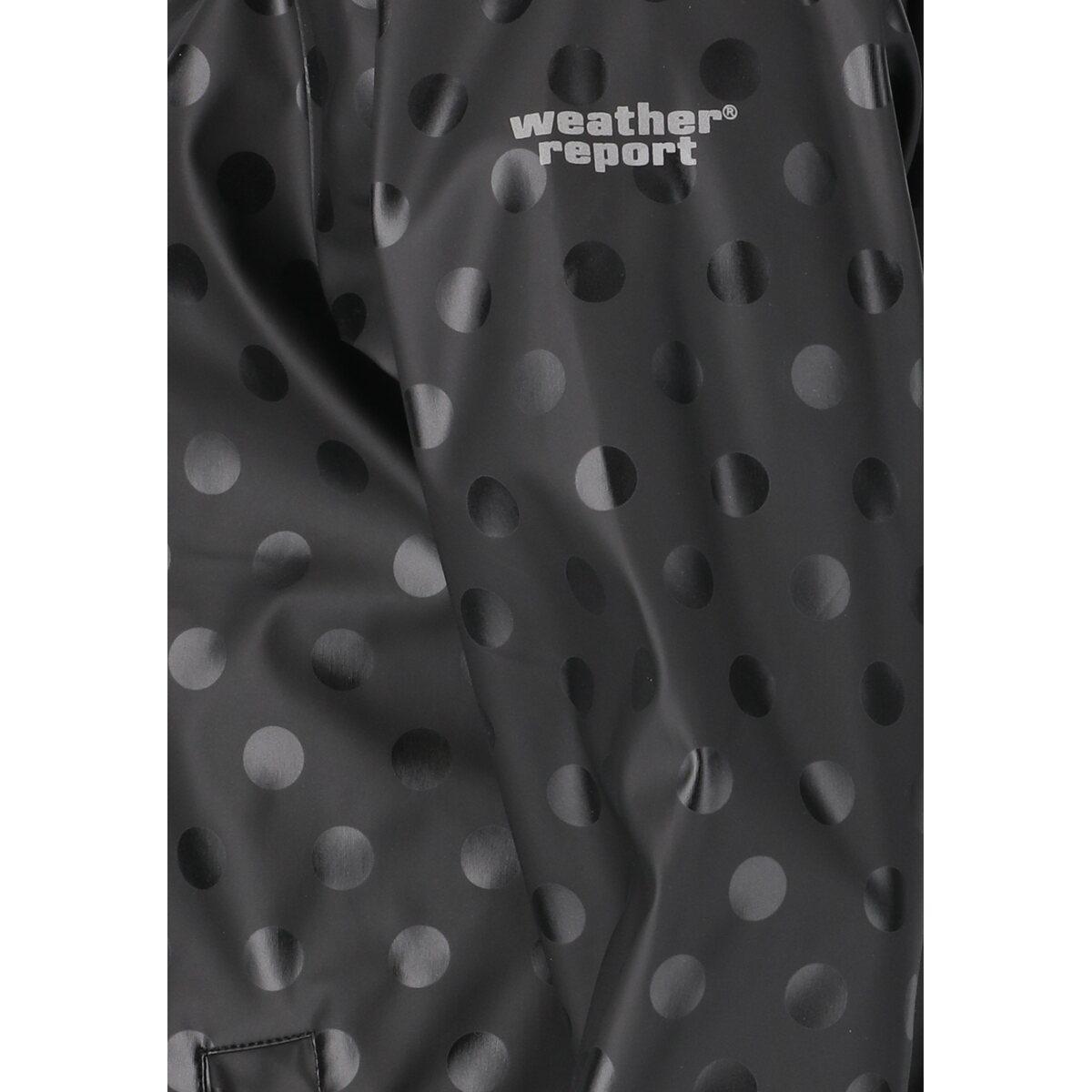 Weather Report Sunrise AOP PU Regnjakke Dame Black
