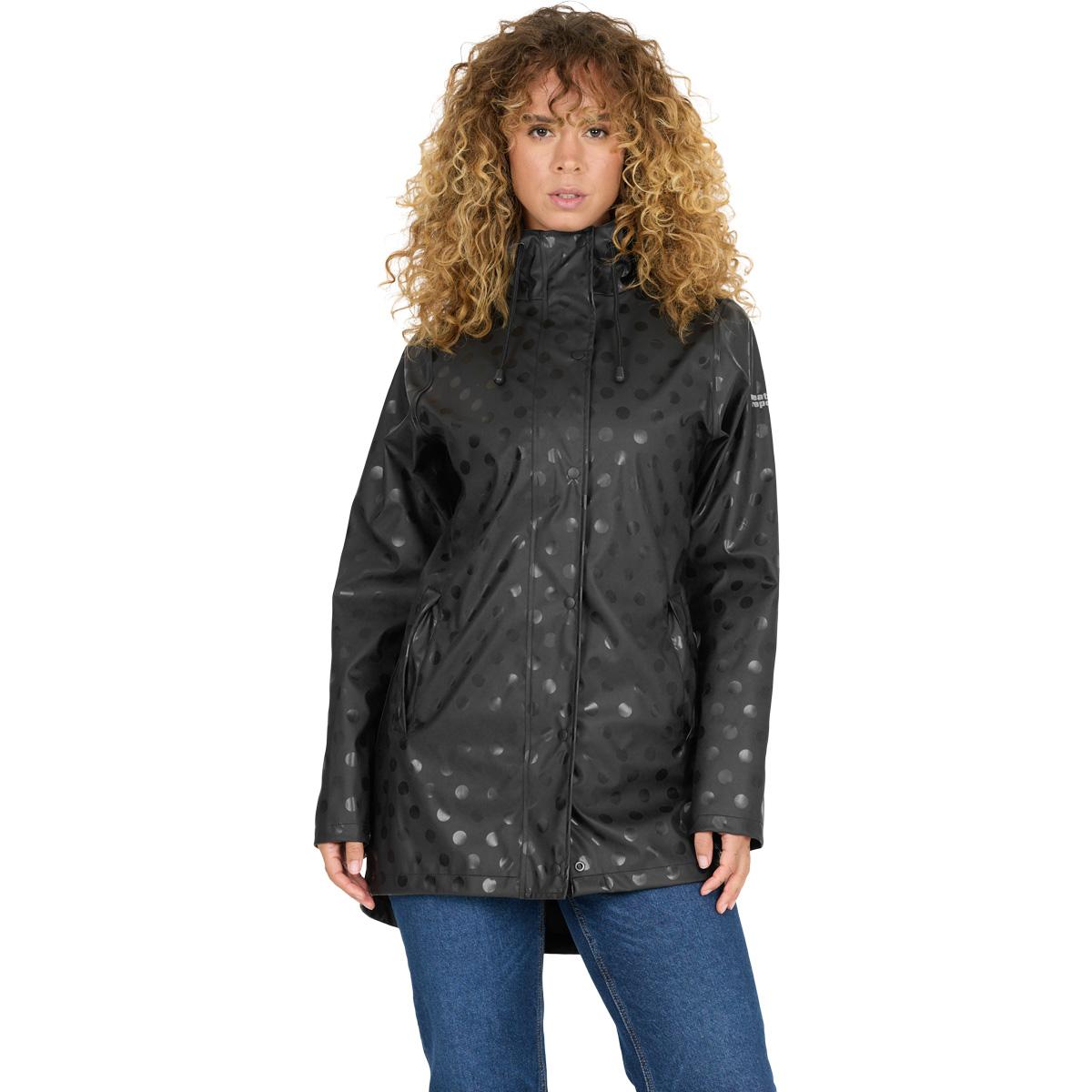 Weather Report Sunrise AOP PU Regnjakke Dame Black