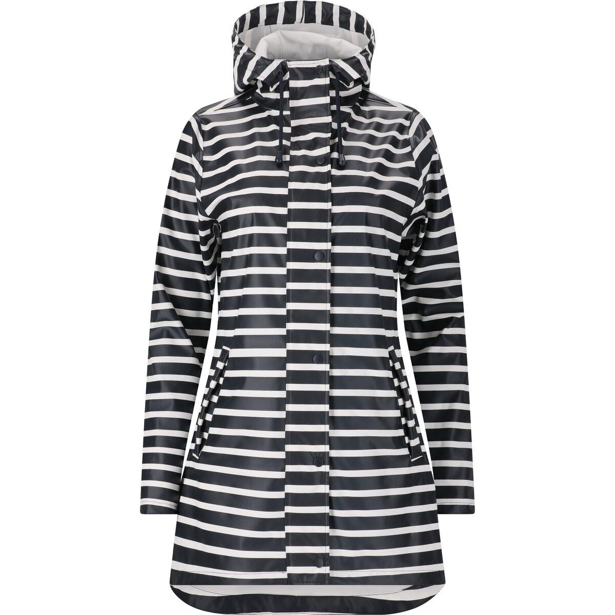 Weather Report Sunrise AOP PU Regnjakke Dame Navy Blazer