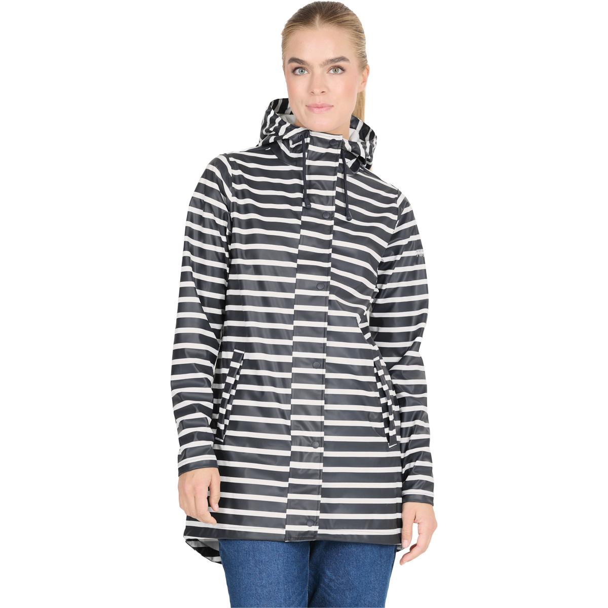 Weather Report Sunrise AOP PU Regnjakke Dame Navy Blazer
