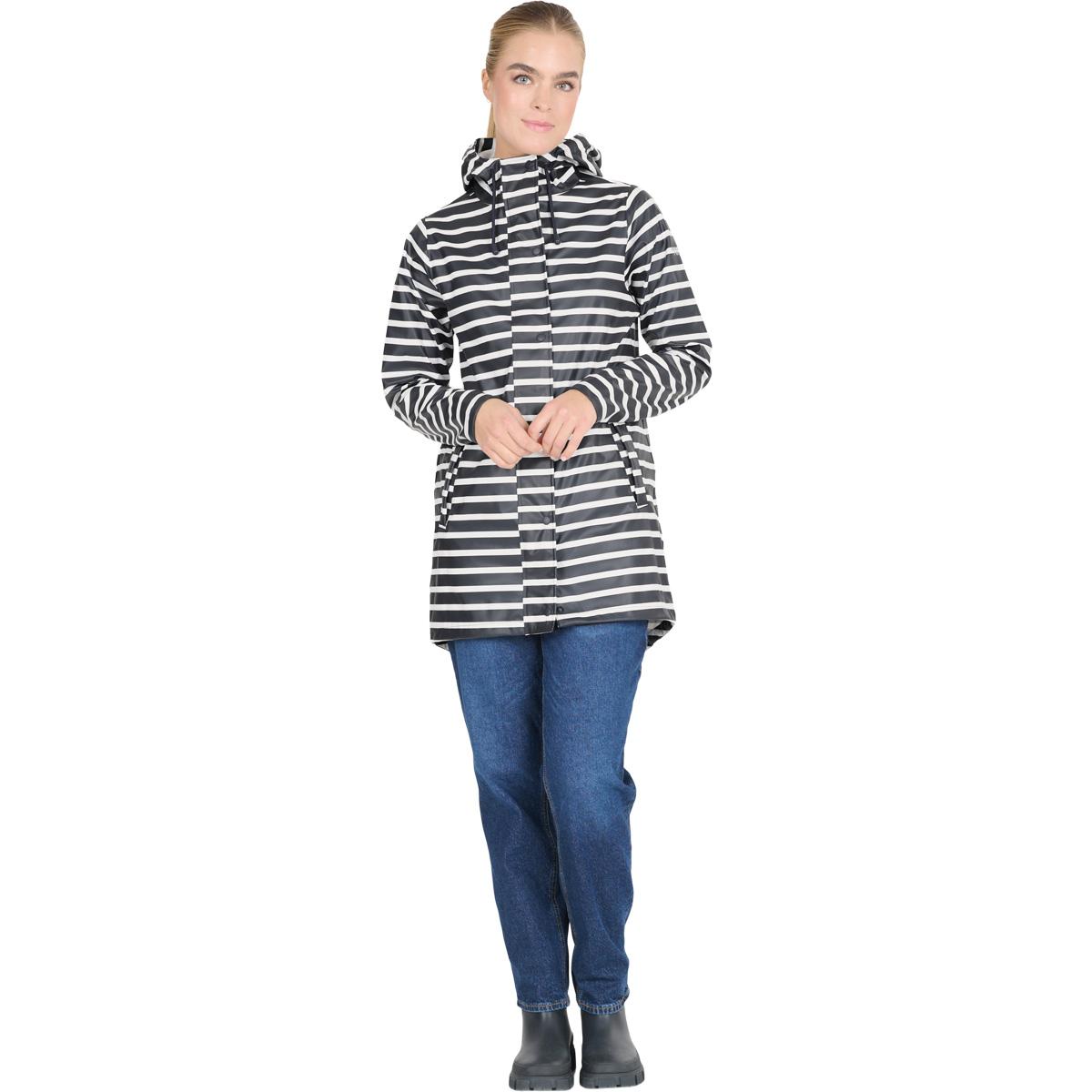 Weather Report Sunrise AOP PU Regnjakke Dame Navy Blazer