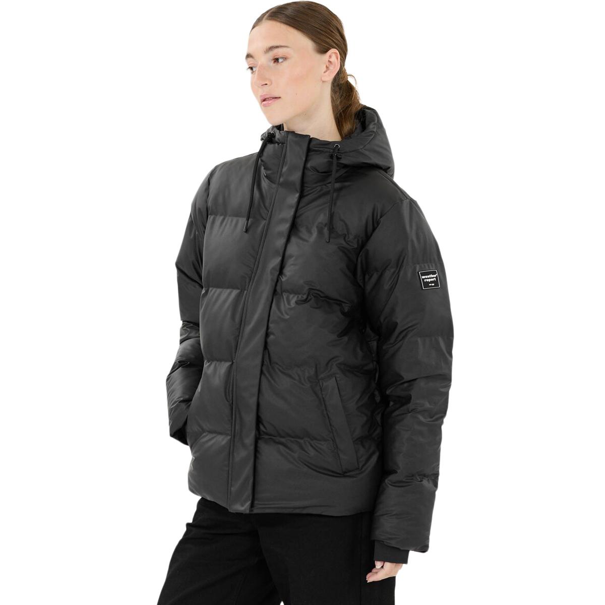 Weather Report Audrey PU Puffer Vinterjakke Dame Black