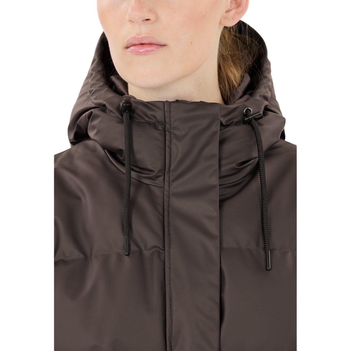 Weather Report Audrey PU Puffer Vinterjakke Dame Espresso