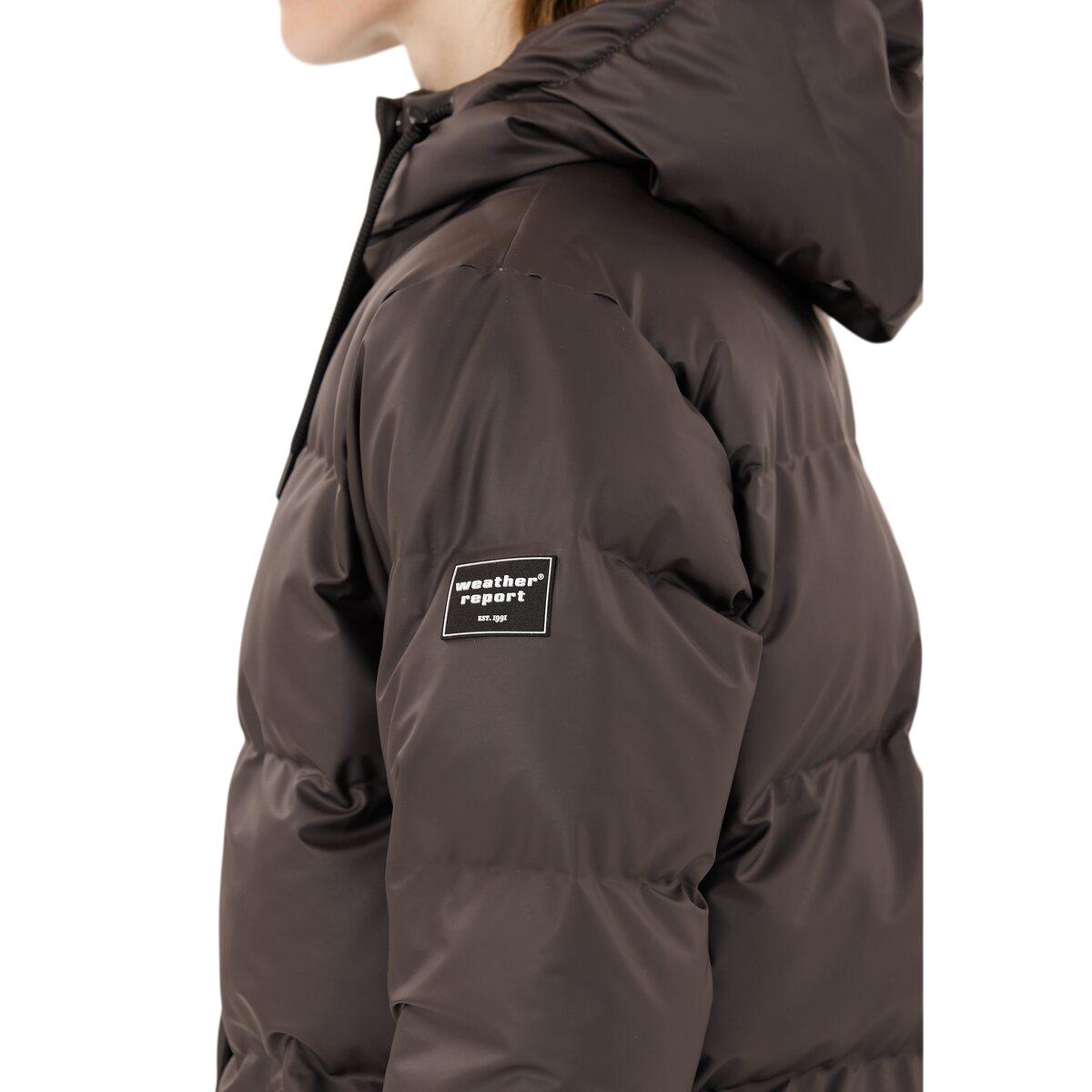Weather Report Audrey PU Puffer Vinterjakke Dame Espresso