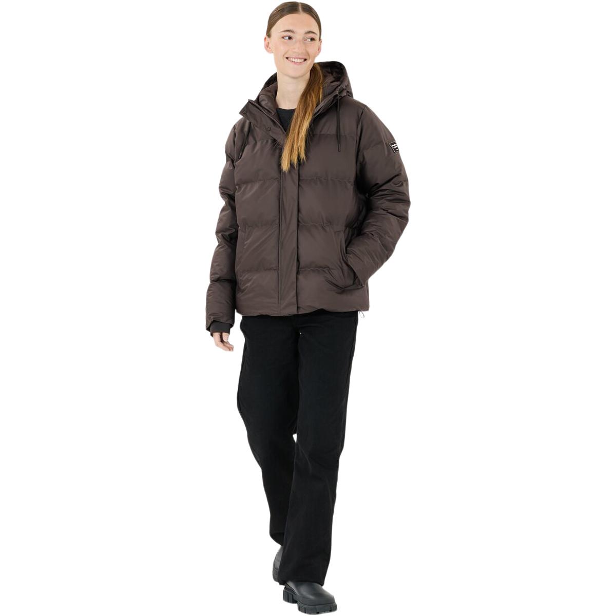 Weather Report Audrey PU Puffer Vinterjakke Dame Espresso