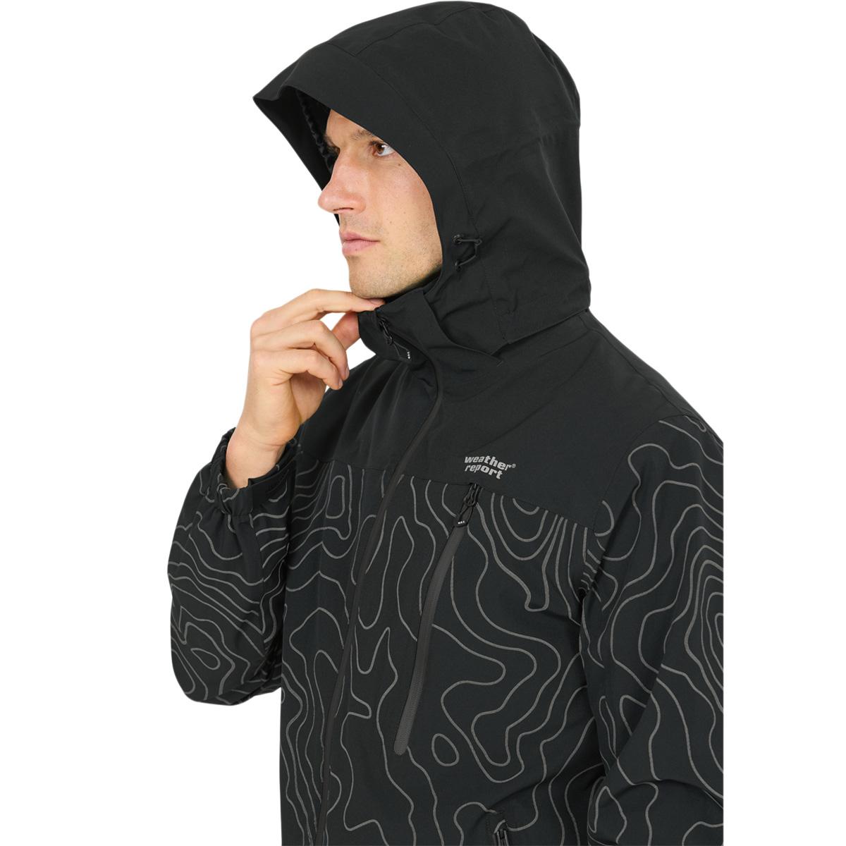 Weather Report Delton AOP Jakke Herre Black