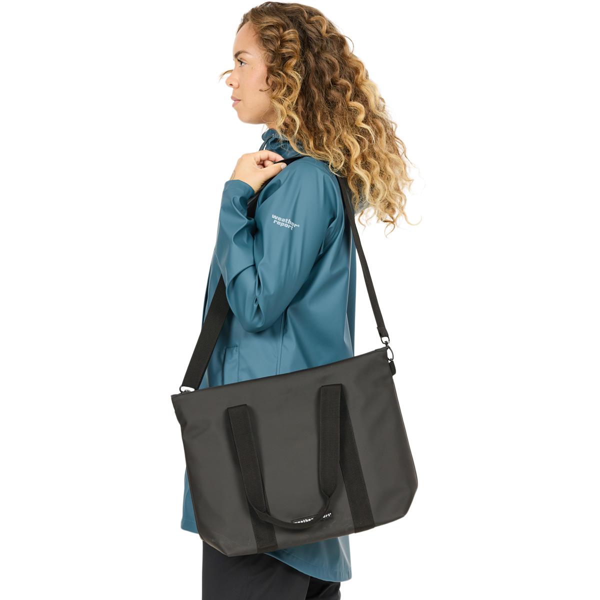 Weather Report Bronze PU Tote Taske Black