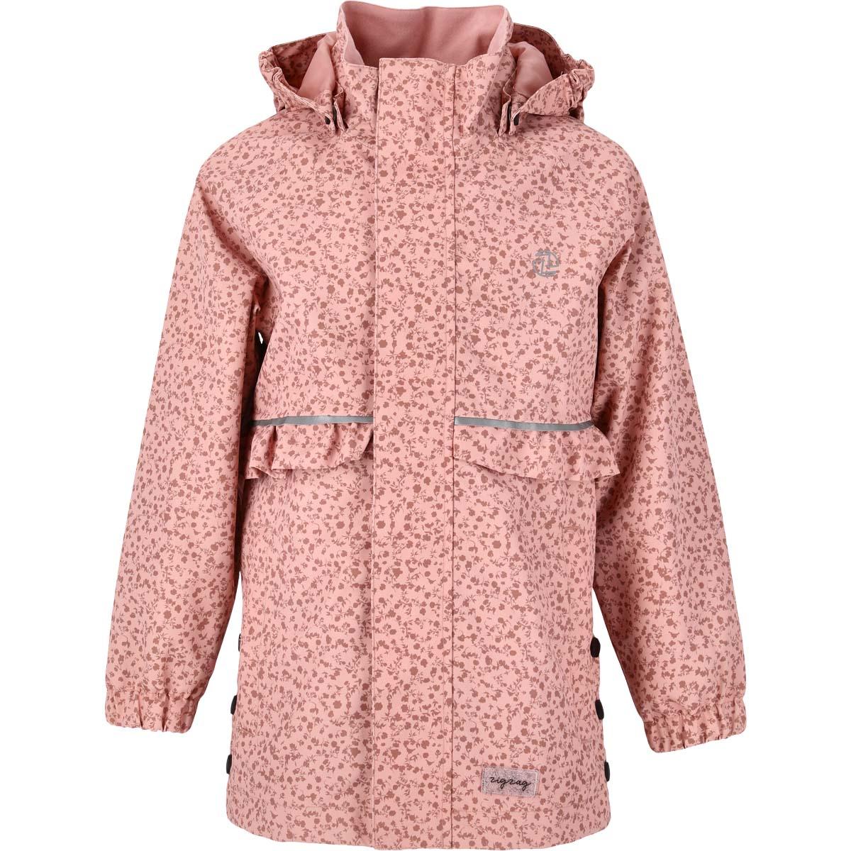ZigZag Flicka Printed Parka Jakke Børn Misty Rose
