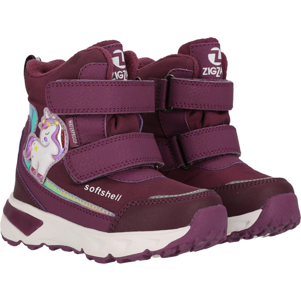 ZigZag Hidol WP Velcro Vinterstøvler M/Lys Børn Purple Pennant
