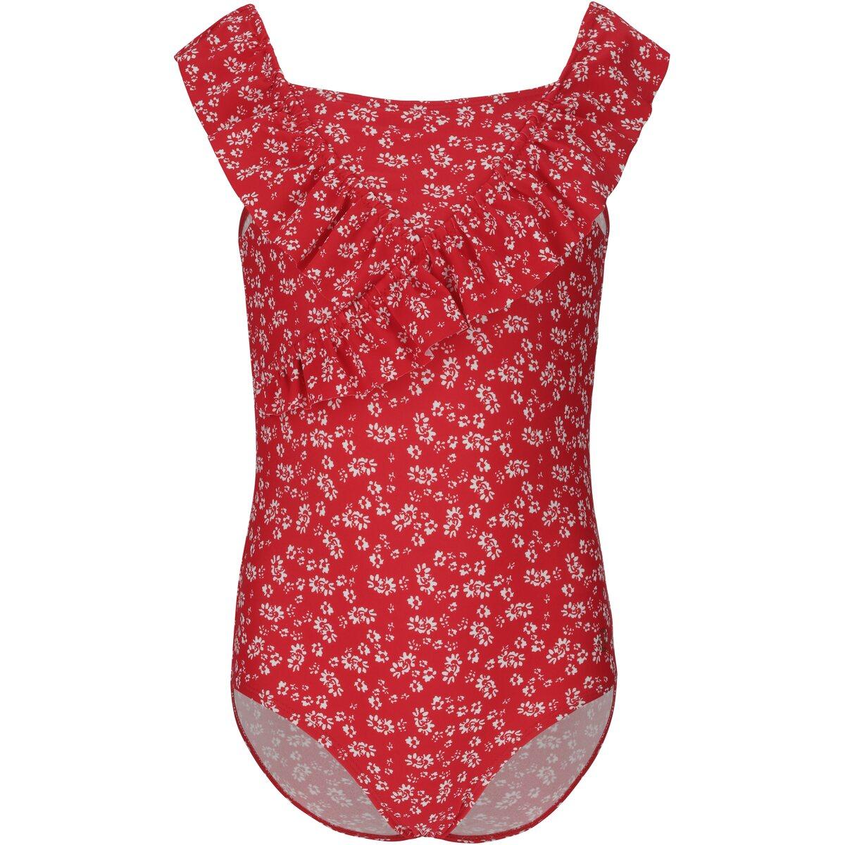ZigZag Tropical Badedragt Børn Print 3786 Red flowers