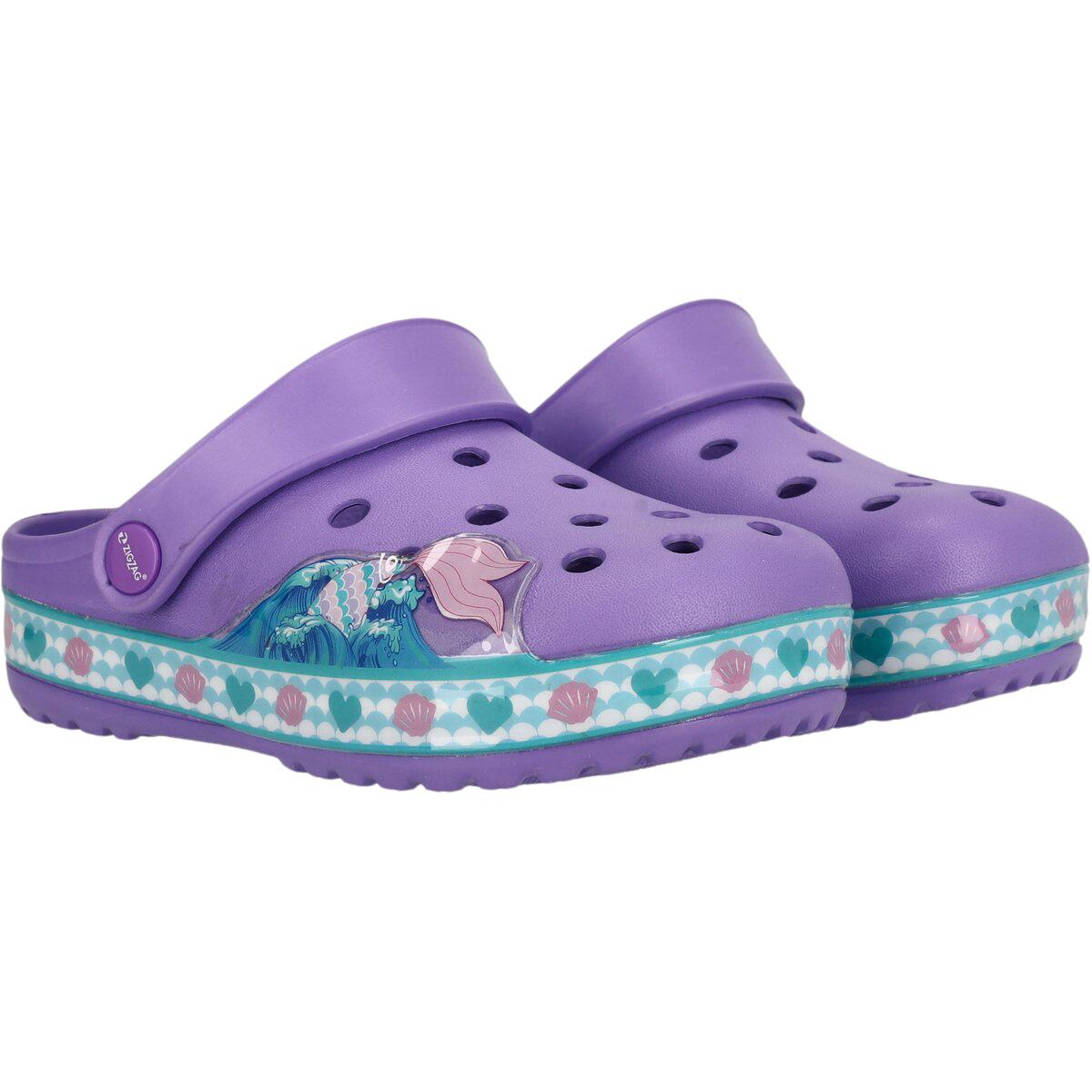 ZigZag Burundi Clogs M/Lys Børn Bright Violet