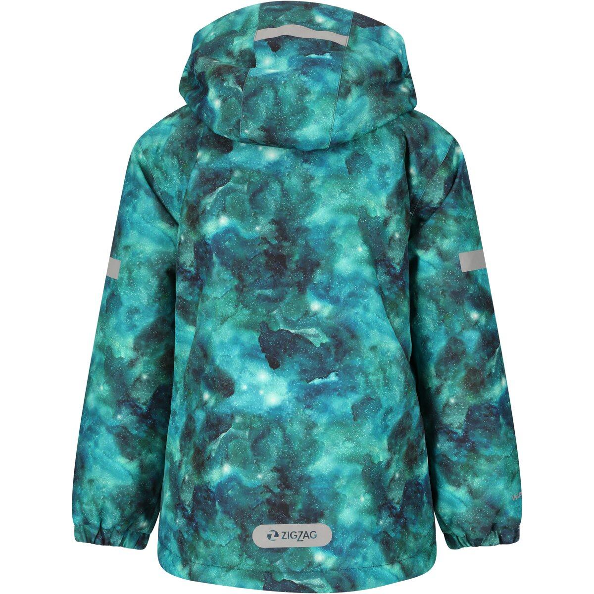 ZigZag Funzone Printed Skijakke Barn Mallard Green