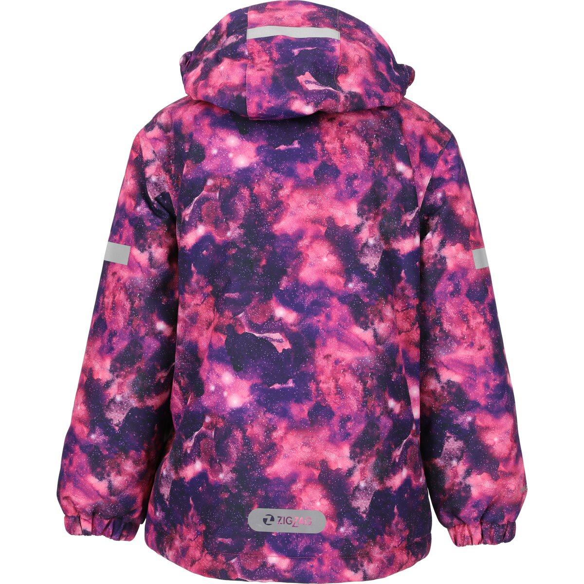 ZigZag Funzone Printed Skijakke Barn Dark Purple
