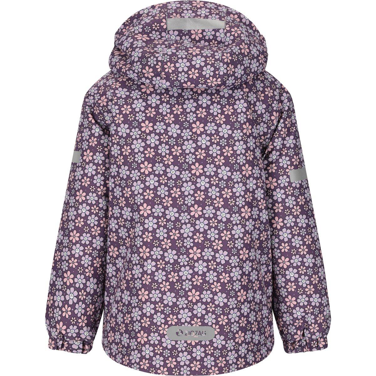 ZigZag Funzone Printed Skijakke Barn Grape Compote