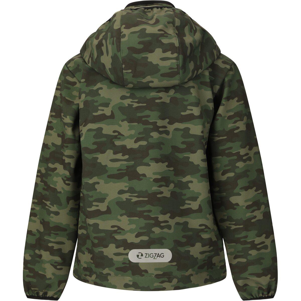 ZigZag Onetwo Printed Softshell Jakke Barn Black Forest