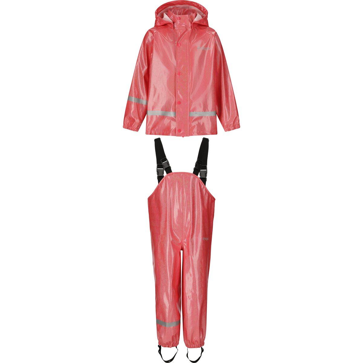 ZigZag Sylvia Glitter PU Regnsæt Børn Diva Pink