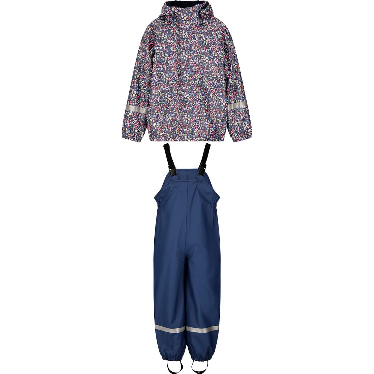 ZigZag Maren AOP Fleece PU Regnsæt Børn Multi/Navy