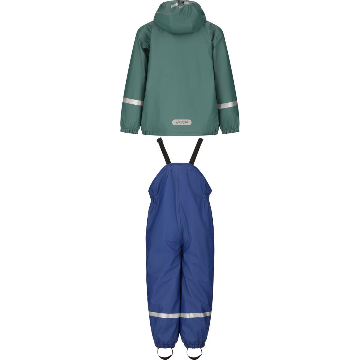 ZigZag Eigil Fleece PU Regnsæt Børn Mallard Green