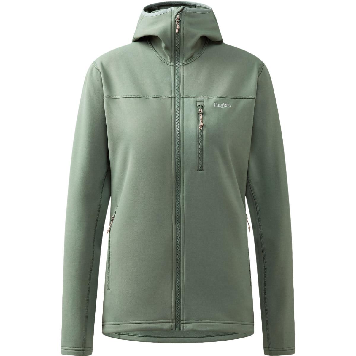 Haglöfs Rosson Hood Midlayer Trøye Dame Light Green