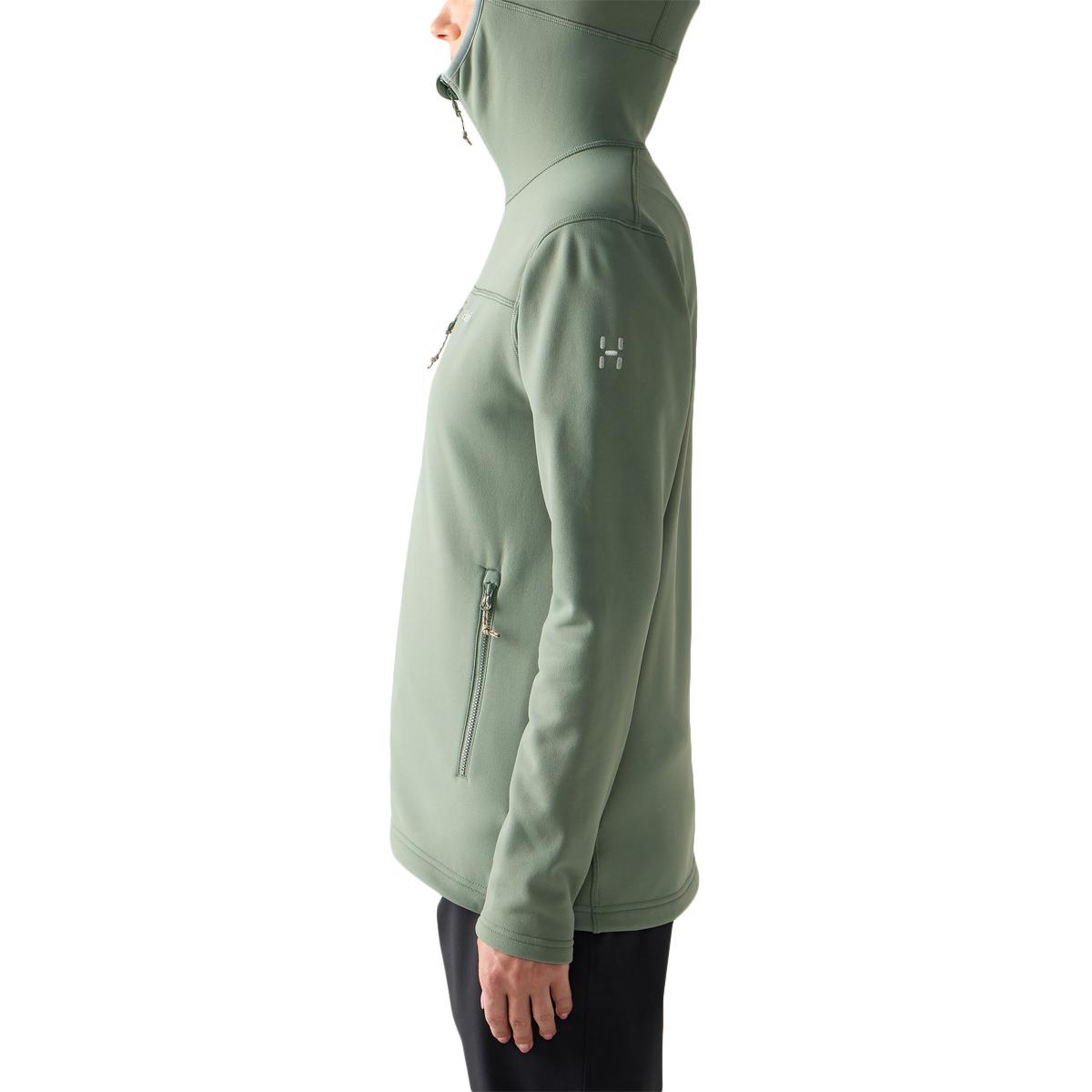 Haglöfs Rosson Hood Midlayer Trøye Dame Light Green