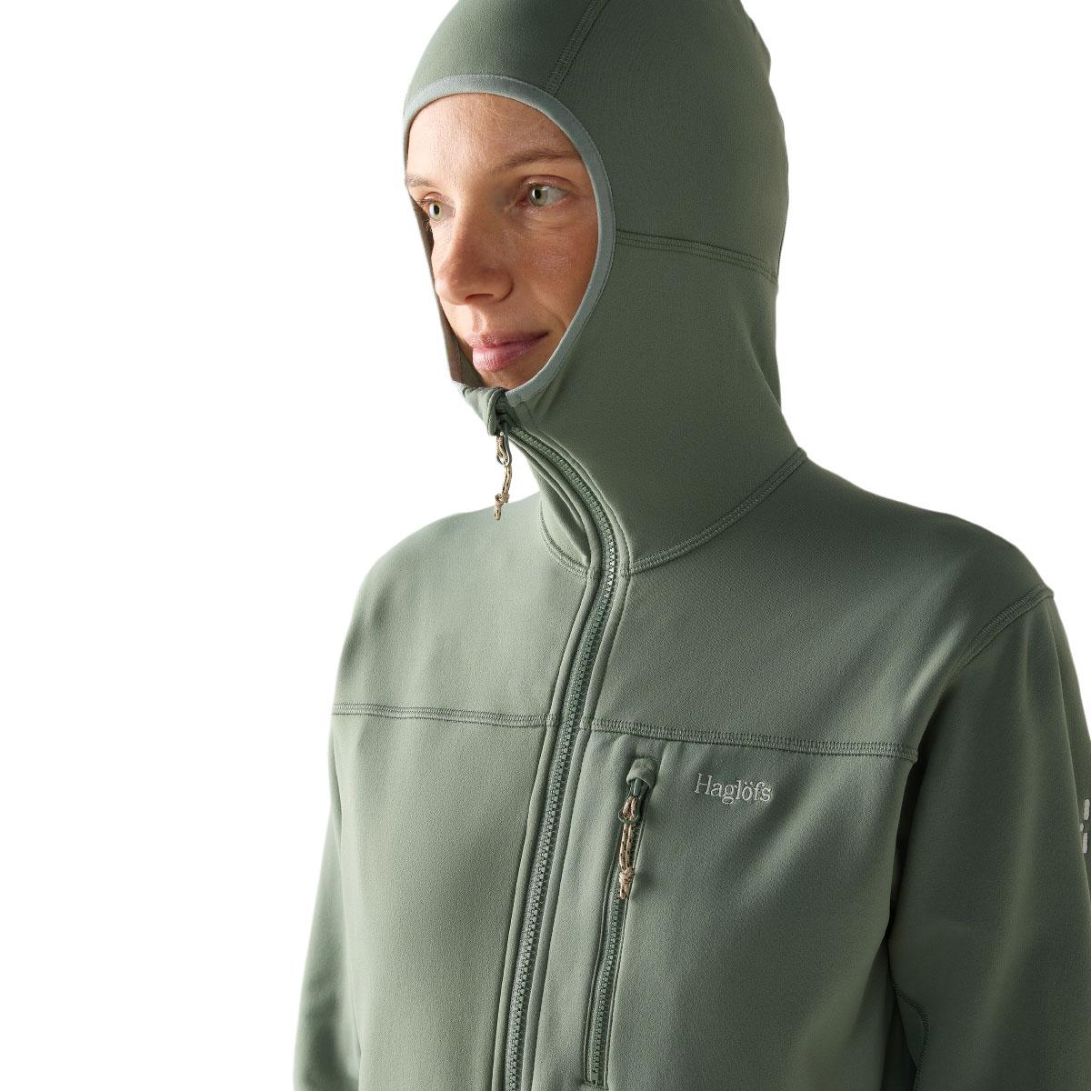 Haglöfs Rosson Hood Midlayer Trøye Dame Light Green