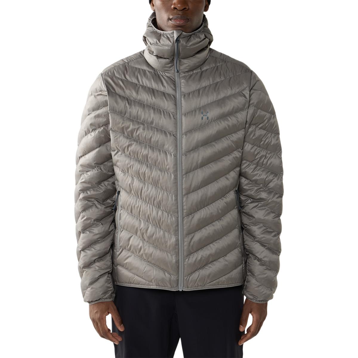 Haglöfs Särna Mimic II Hood Dunjakke Herre Stone Brick