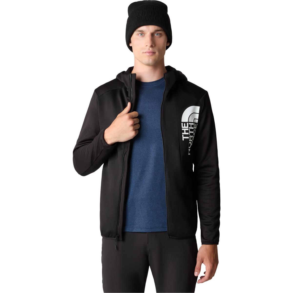 The North Face Merak Hood Fleecejakke Herre TNF Black-TNF White-NPF