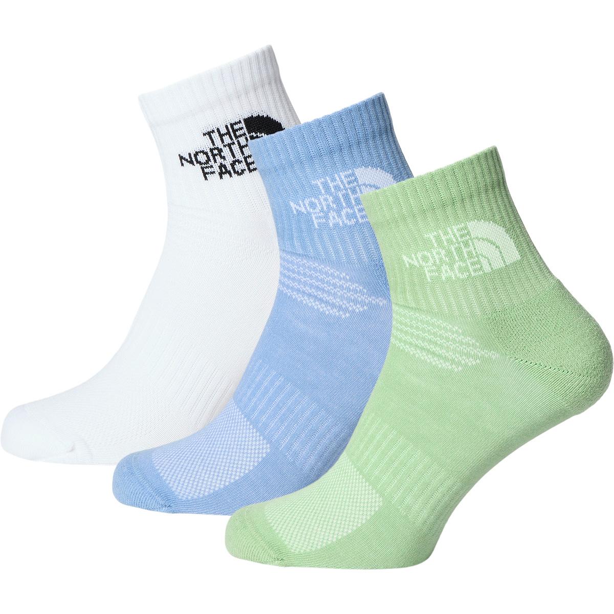 The North Face Multi Sport Quarter 3-Pack Strømper TNF White/Misty Sage/St